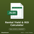 Rental Yield & ROI Calculator – Excel template