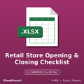 Retail Store Opening & Closing Checklist – Excel template