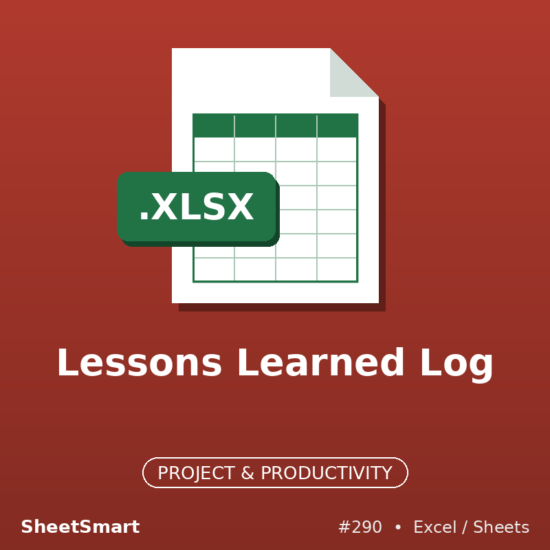 Lessons Learned Log – Excel template
