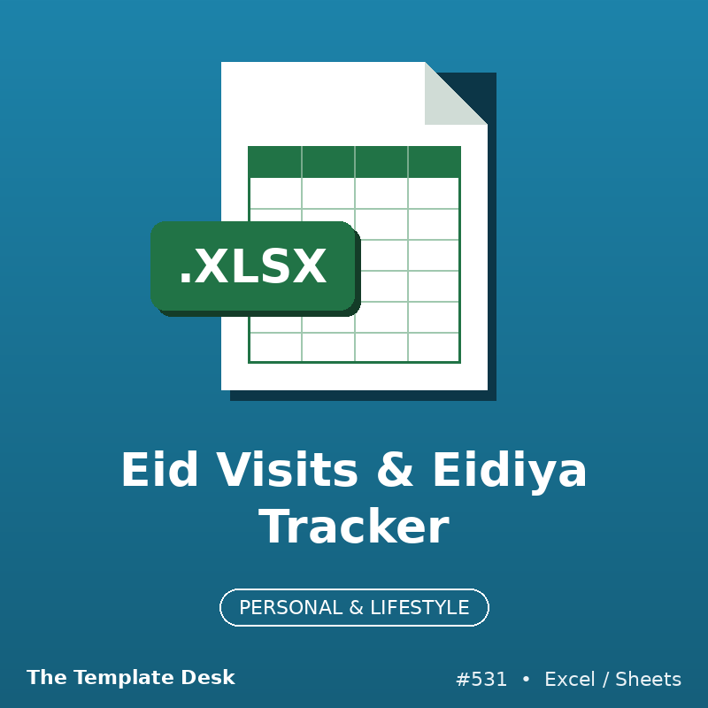 Eid Visits & Eidiya Tracker – Excel template