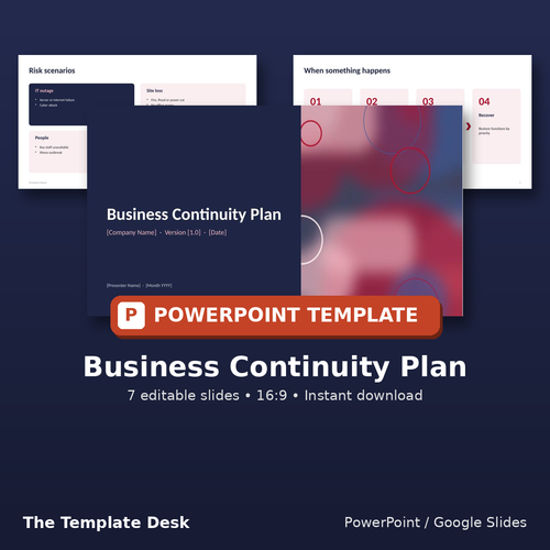 Business Continuity Plan – cover