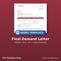 Final Demand Letter – cover