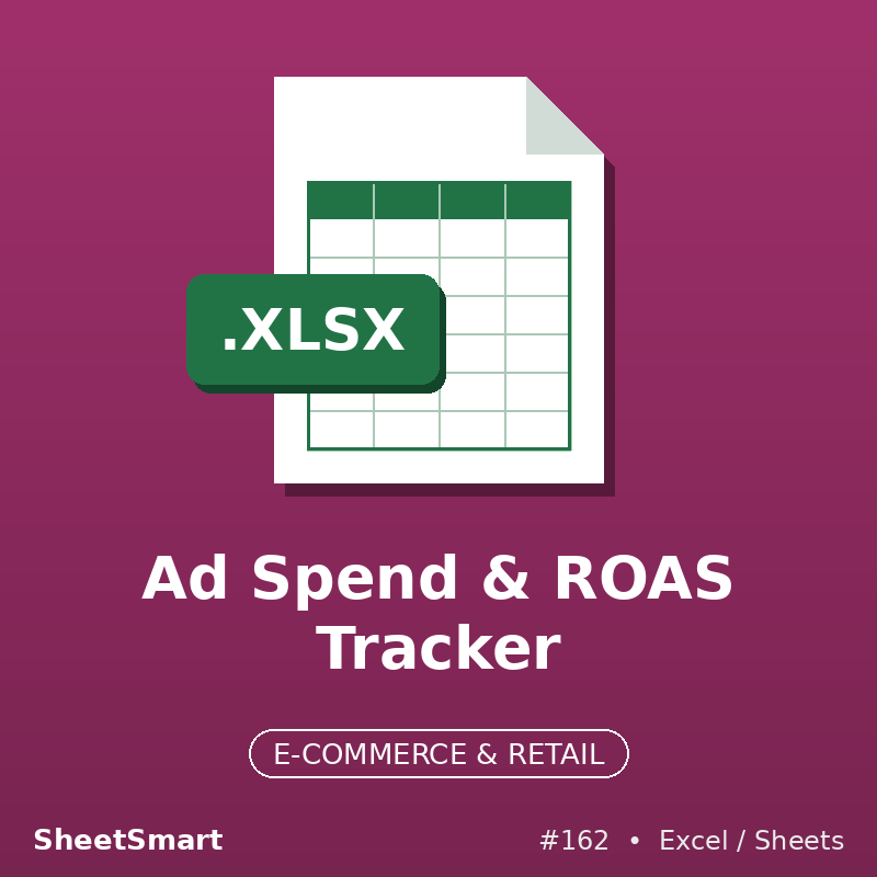 Ad Spend & ROAS Tracker – Excel template