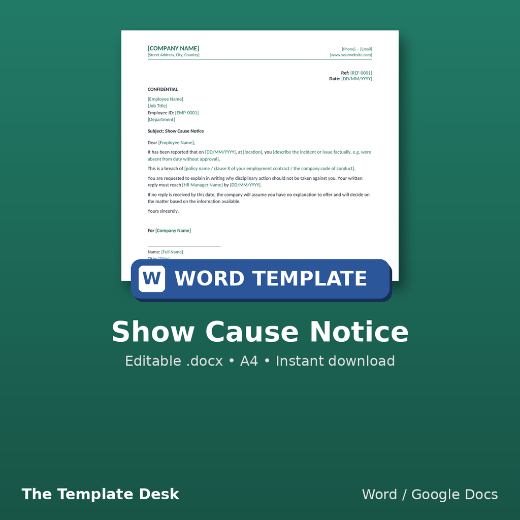 Show Cause Notice – cover
