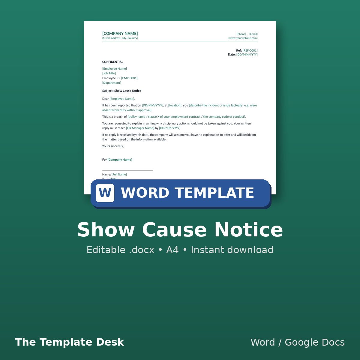 Show Cause Notice – cover