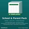 School & Parent Pack – 6 Excel templates bundle
