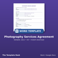 Photography Services Agreement – cover