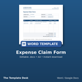 Expense Claim Form – cover