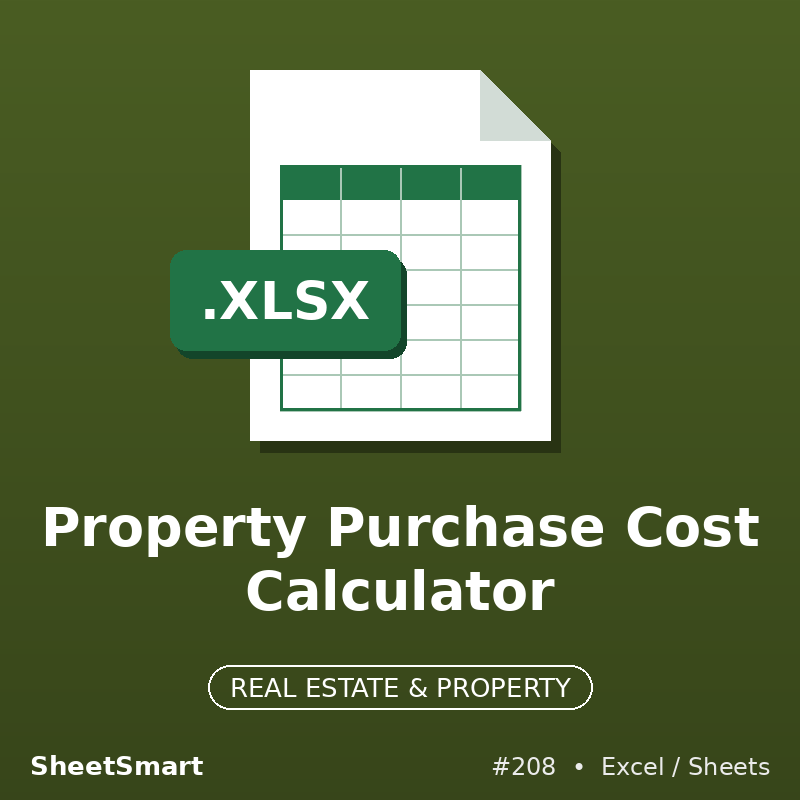 Property Purchase Cost Calculator – Excel template