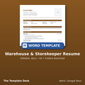 Warehouse & Storekeeper Resume – cover