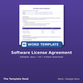Software License Agreement – cover
