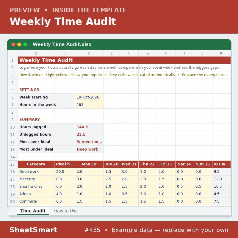 Weekly Time Audit – sheet preview