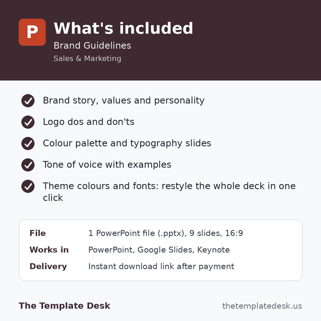 Brand Guidelines – what's included