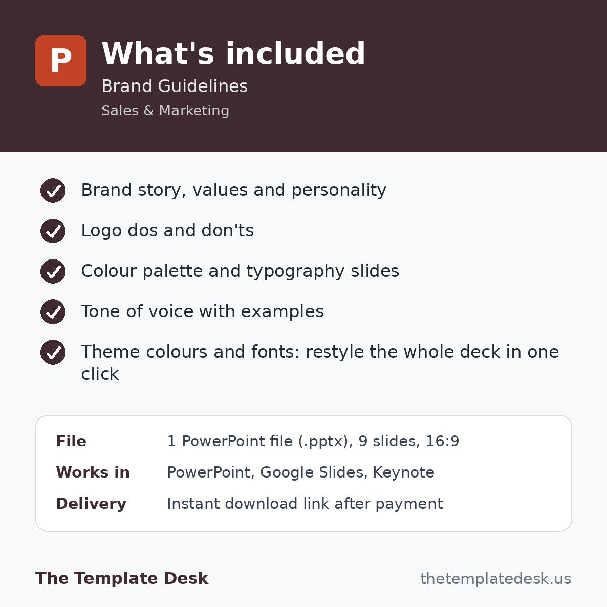Brand Guidelines – what's included
