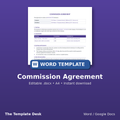 Commission Agreement – cover