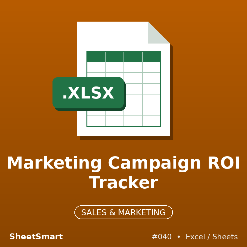 Marketing Campaign ROI Tracker – Excel template