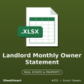 Landlord Monthly Owner Statement – Excel template