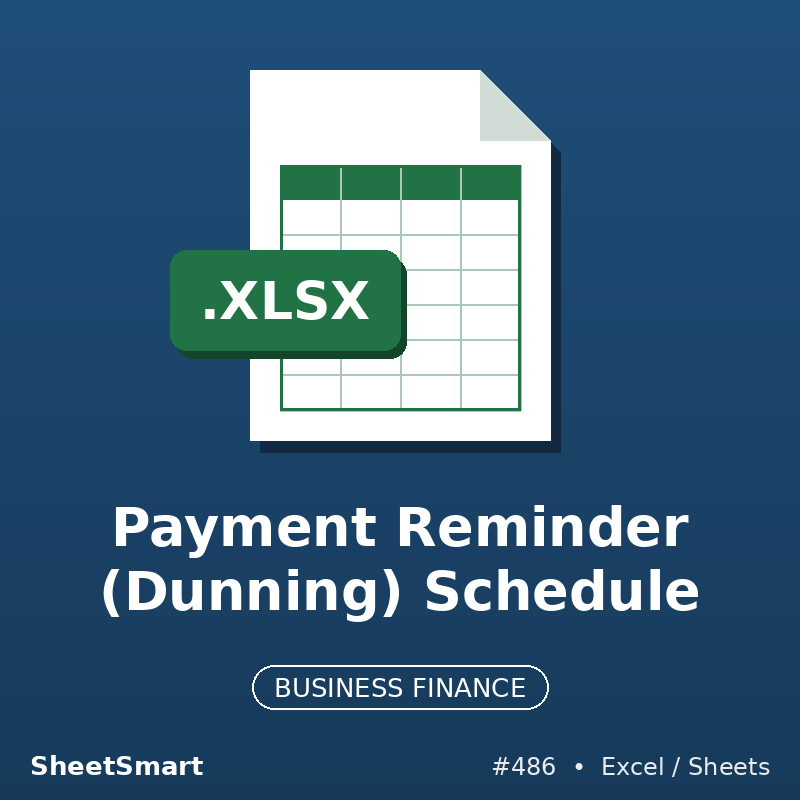 Payment Reminder (Dunning) Schedule – Excel template