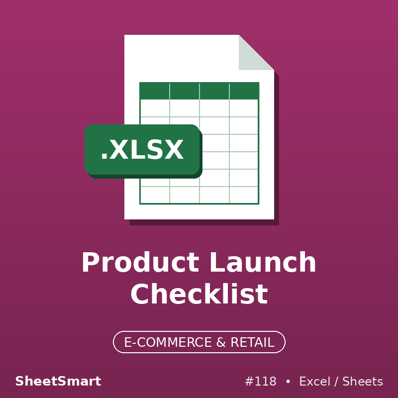 Product Launch Checklist – Excel template