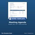 Meeting Agenda – cover