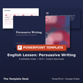 English Lesson: Persuasive Writing – cover