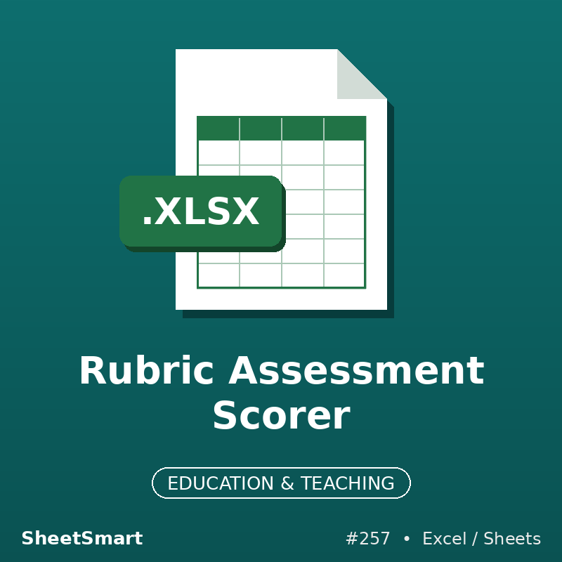 Rubric Assessment Scorer – Excel template
