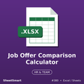 Job Offer Comparison Calculator – Excel template