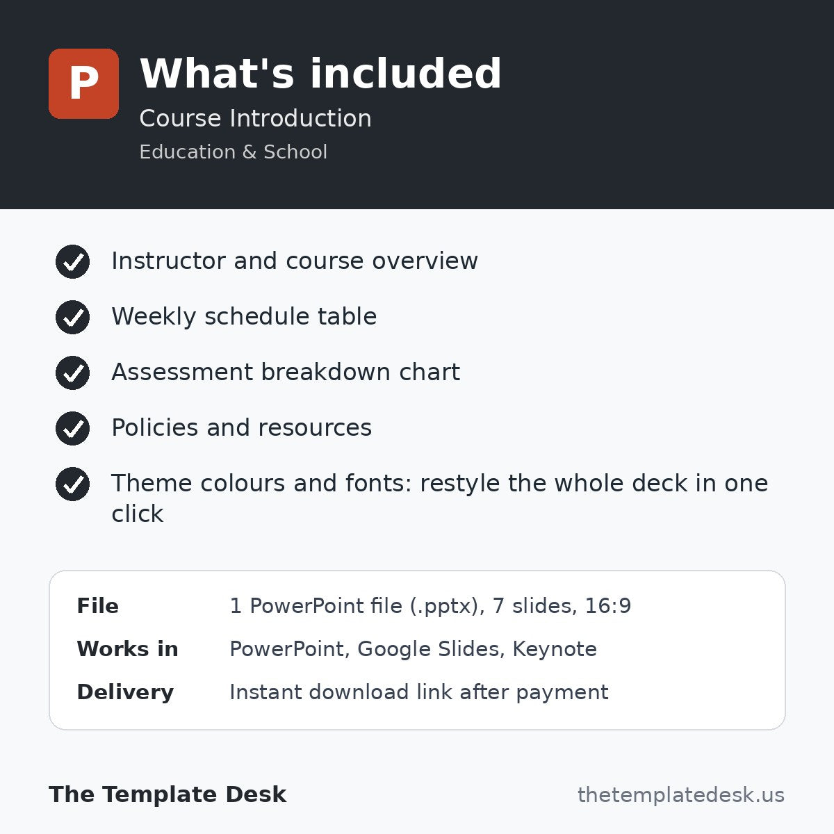 Course Introduction – what's included