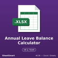 Annual Leave Balance Calculator – Excel template