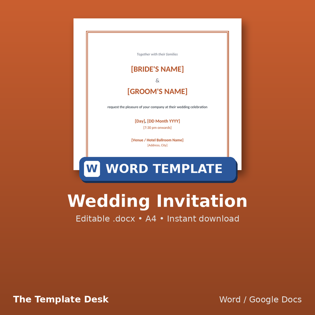 Wedding Invitation – cover