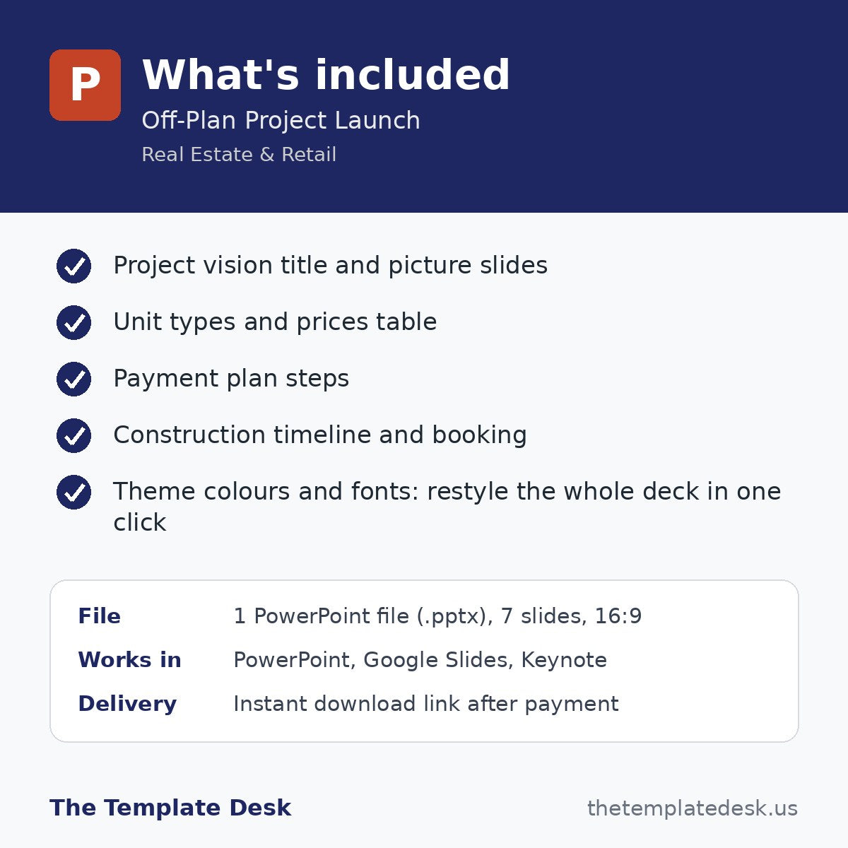 Off-Plan Project Launch – what's included