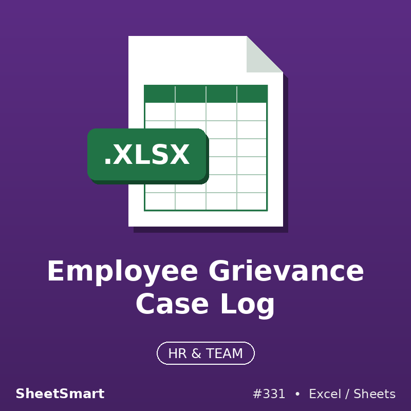 Employee Grievance Case Log – Excel template