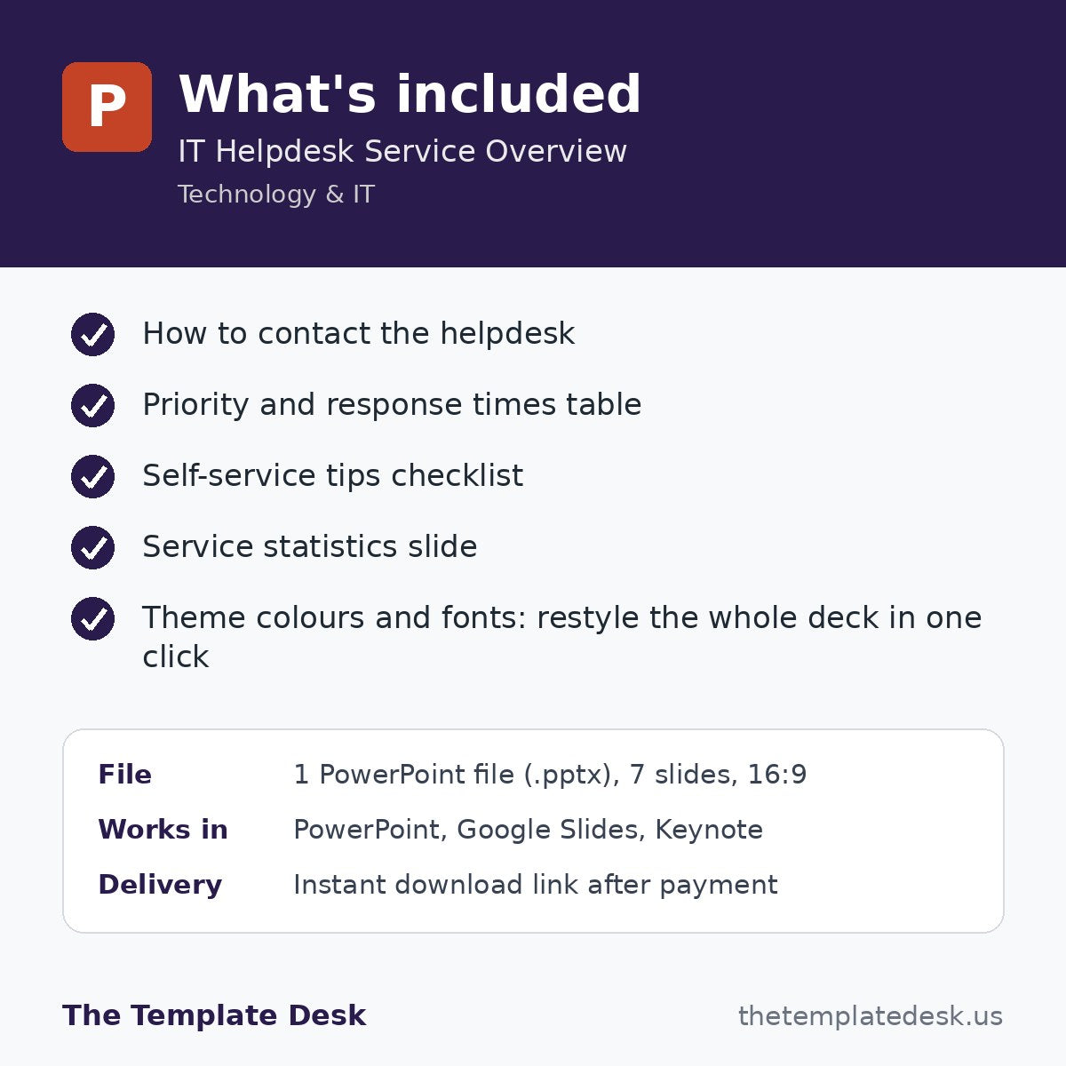 IT Helpdesk Service Overview – what's included