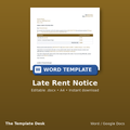 Late Rent Notice – cover