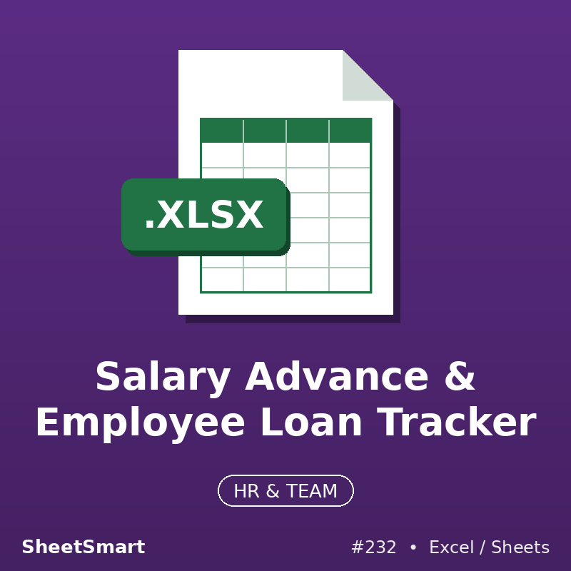 Salary Advance & Employee Loan Tracker – Excel template