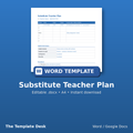 Substitute Teacher Plan – cover