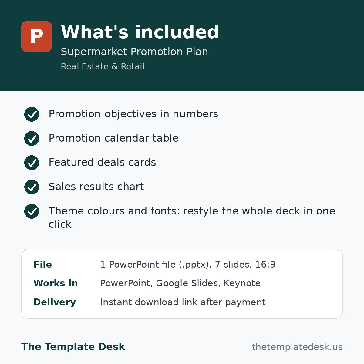 Supermarket Promotion Plan – what's included