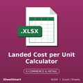 Landed Cost per Unit Calculator – Excel template