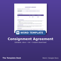 Consignment Agreement – cover