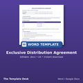Exclusive Distribution Agreement – cover