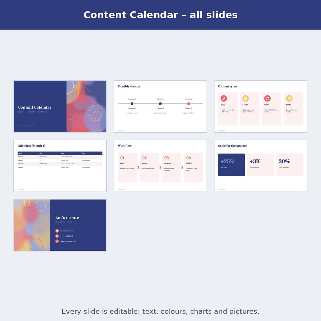 Content Calendar – preview