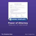 Power of Attorney – cover