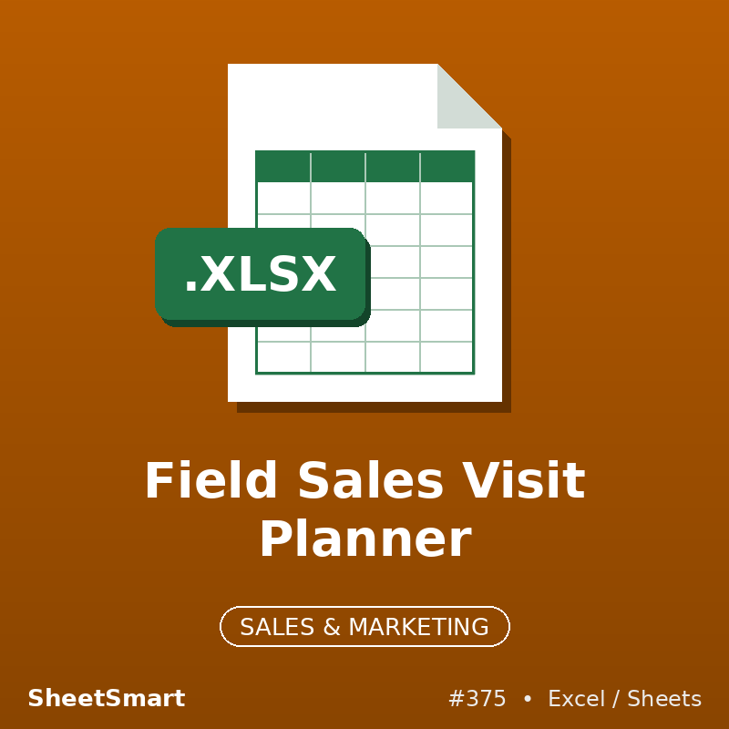 Field Sales Visit Planner – Excel template