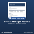 Project Manager Resume – cover