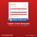 Cabin Crew Resume – cover