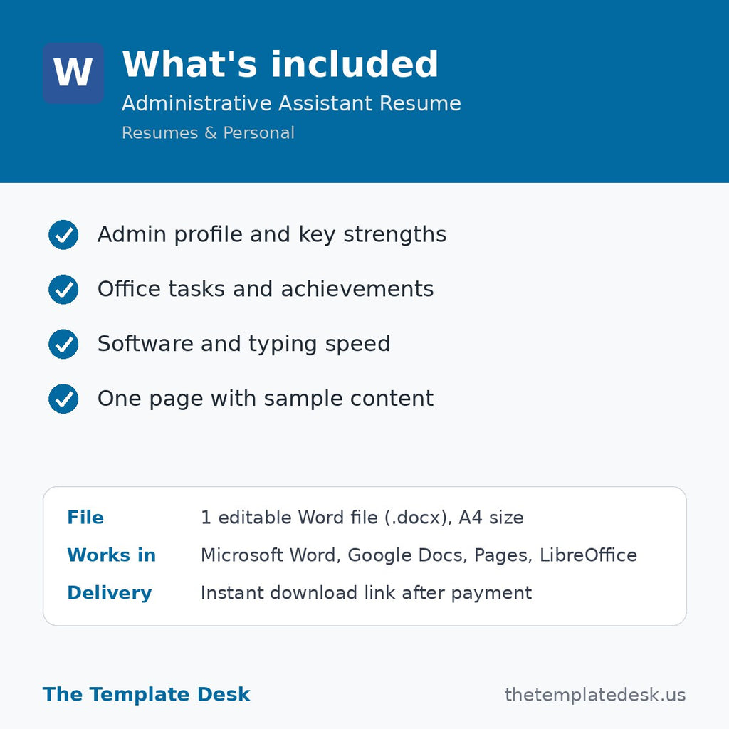 Administrative Assistant Resume – what's included
