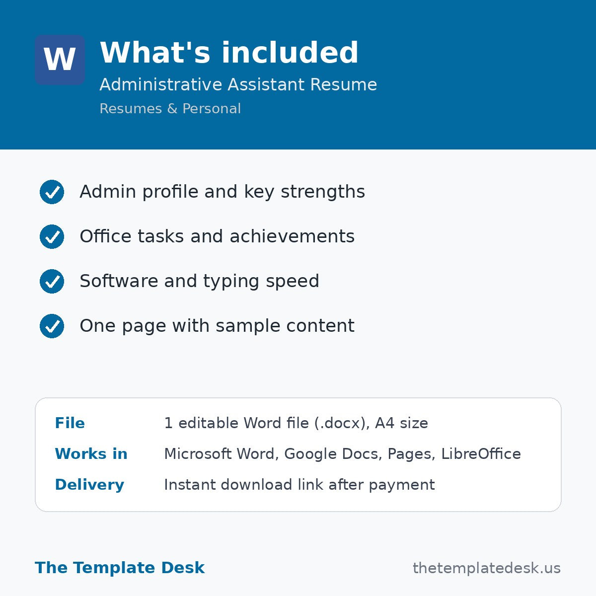 Administrative Assistant Resume – what's included