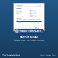 Debit Note – cover