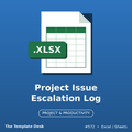 Project Issue Escalation Log – cover