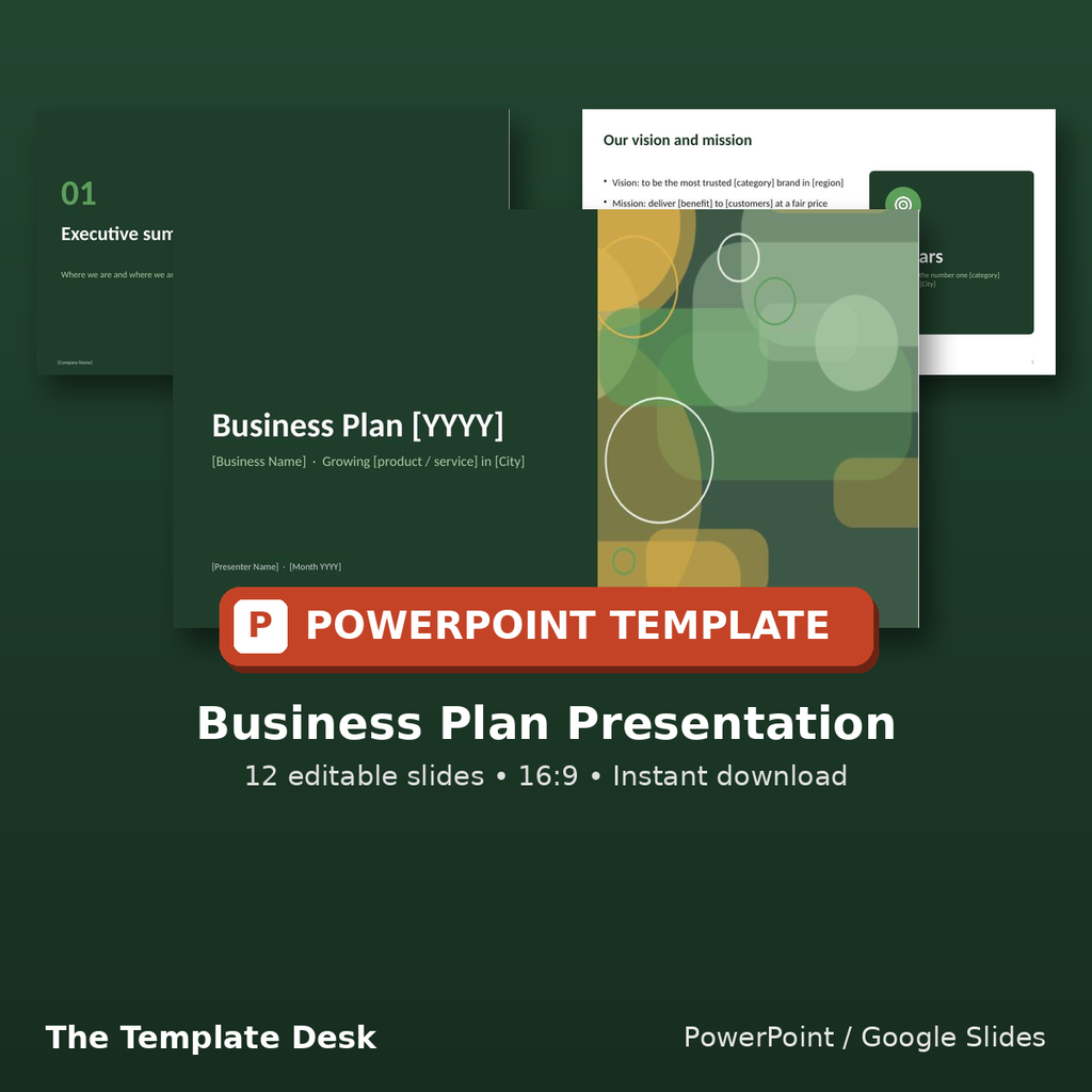 Business Plan Presentation – cover